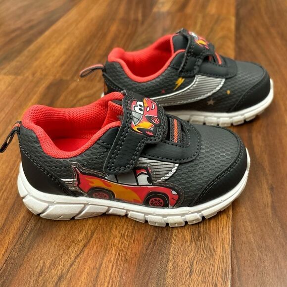 Disney Other - Disney Baby Pixar Cars Lightning McQueen grey Velcro sneakers